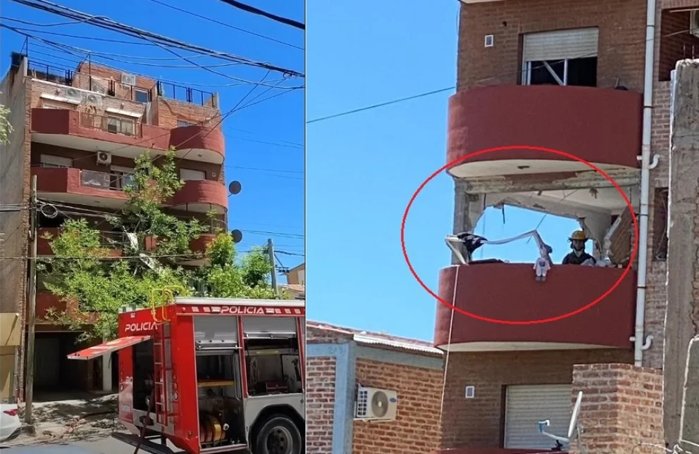 El edificio está ubicado en calle Santamaría, entre Roca y Belgrano. Fotos: gentileza
