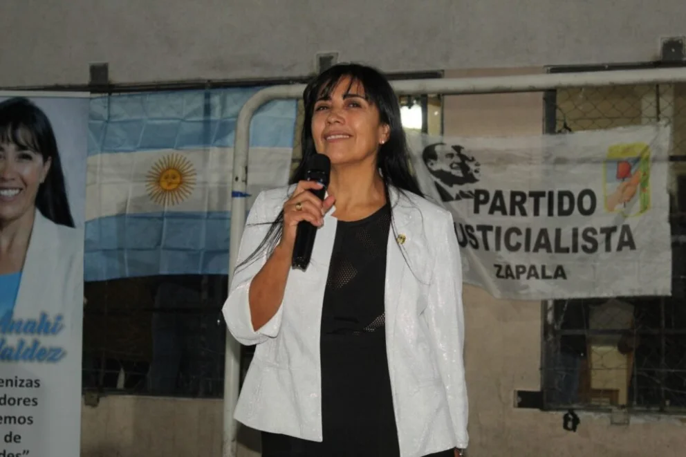 La vicepresidenta del PJ, Anahí Valdez.