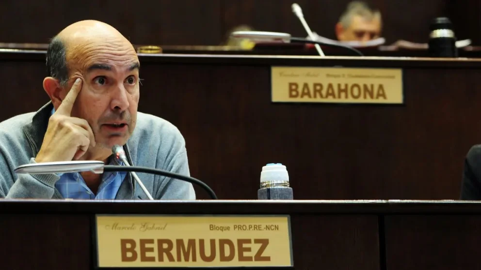 Marcelo Bermúdez en la Legislatura de Neuquén.