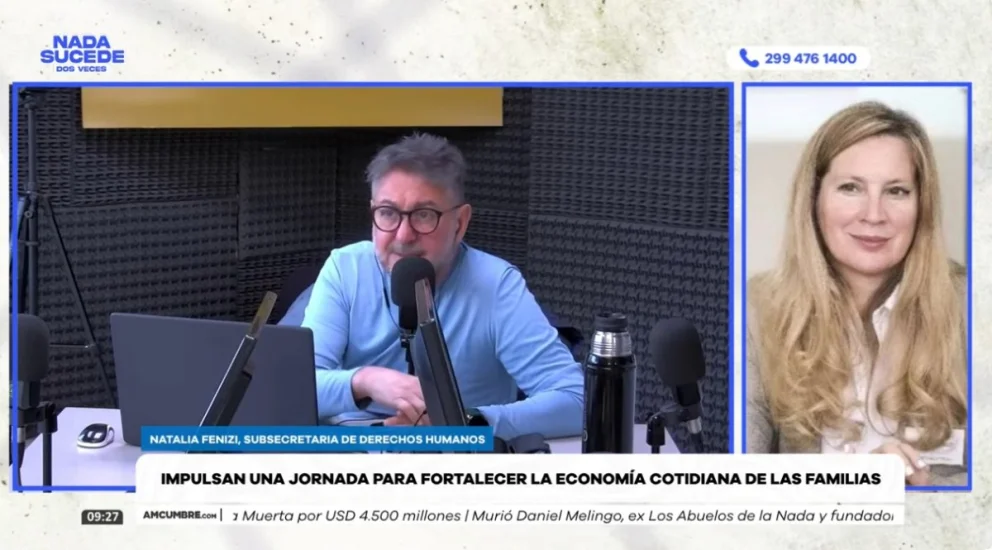 La funcionaria provincial dialogó con el periodista Mario Nico González, en el programa "Nada sucede dos veces". Foto: captura de video Cumbre Stream