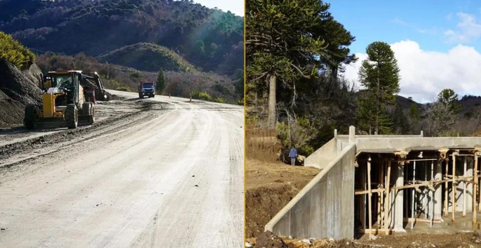 A pesar de las condiciones del tiempo en época invernal, la obra ya muestra sus avances. Fotos: Neuquén Informa