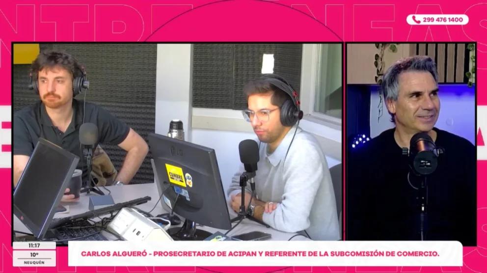 El prosecretario de ACIPAN habló en "Entre Líneas" de AM Cumbre 1400. Fuente: Captura Youtube.