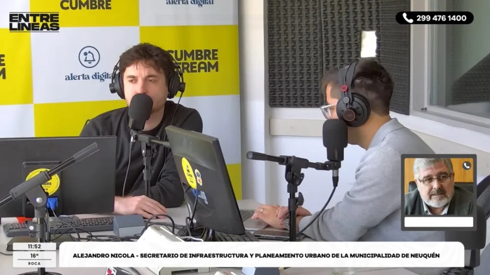 Alejandro Nicola aclaró en AM Cumbre 1400 que la habilitación al tránsito de la Avenida Mosconi no implica que la obra esté completamente inaugurada. Fuente: Captura Cumbre Stream