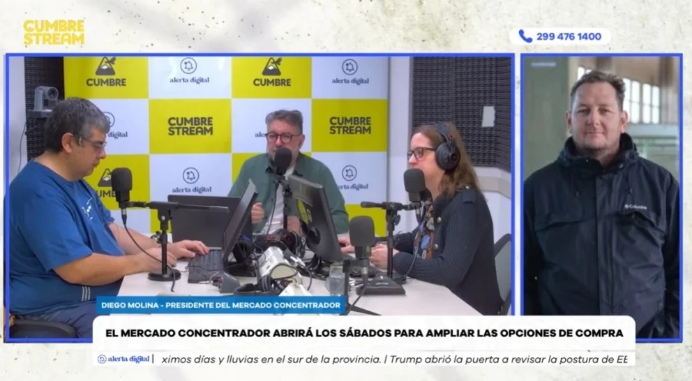 El titular del Mercado Concentrador fue entrevistado en el programa "Nada sucede dos veces", por AM Cumbre 1400. Foto: captura de video Cumbre Stream