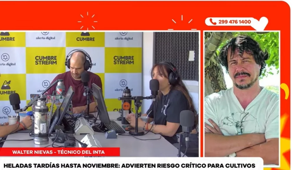 Peligro para el sector frutícola por heladas tardías hasta noviembre. Foto: Cumbre Stream