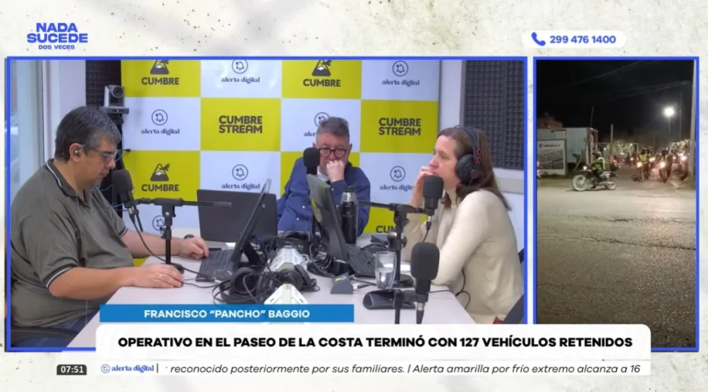 El funcionario municipal fue entrevistado en el programa "Nada sucede dos veces", por AM Cumbre 1400. Foto: captura de video Cumbre Stream