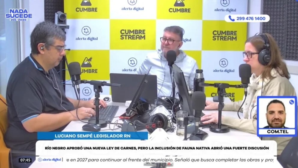 El legislador fue entrevistado en el programa "Nada sucede dos veces", por AM Cumbre 1400. Foto: captura de video Cumbre Stream.