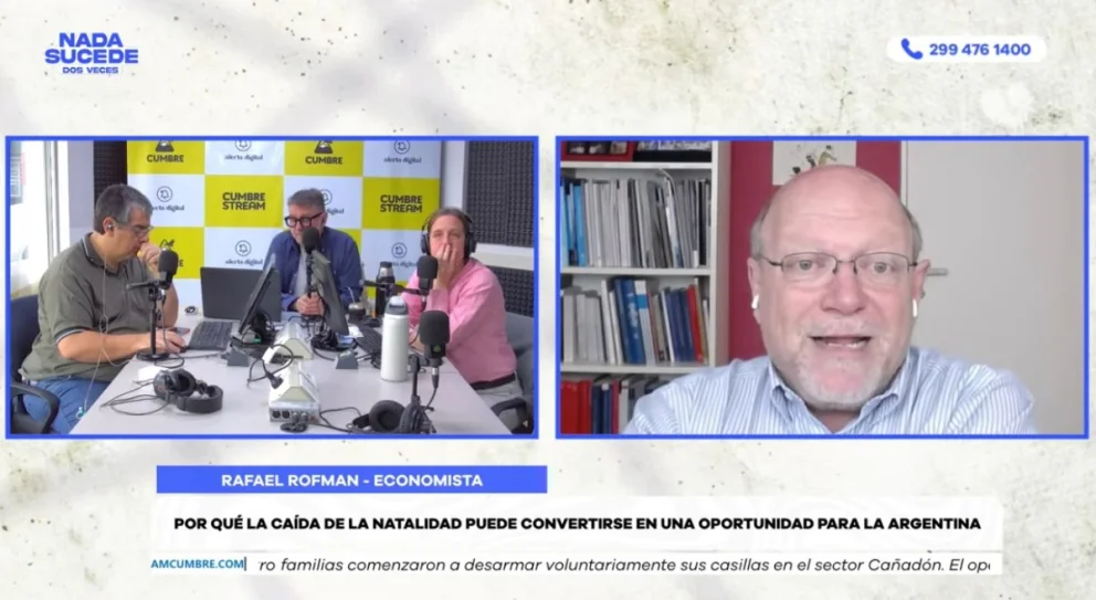 El economista fue entrevistado en el programa "Nada sucede dos veces", por AM Cumbre 1400. Foto: captura de video Cumbre Strem
