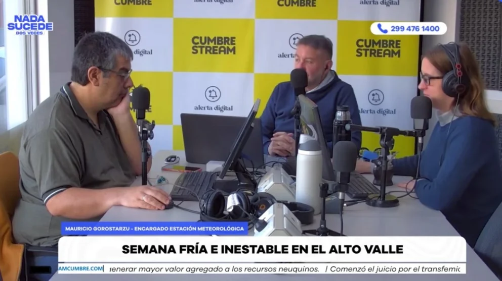 El meteorólogo fue entrevistado en el programa "Nada sucede dos veces", por AM Cumbre 1400. Foto: captura de video Cumbre Stream. 