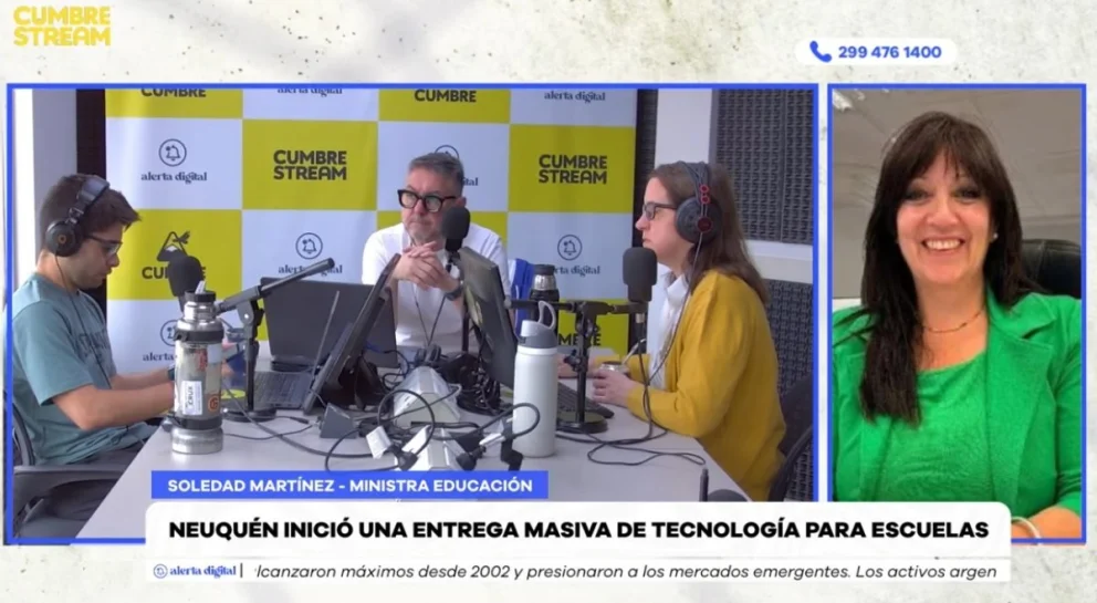 La ministra de Educación del Neuquén fue entrevistada en el programa "Nada sucede dos veces", por AM Cumbre 1400. Foto: captura de video Cumbre Stream